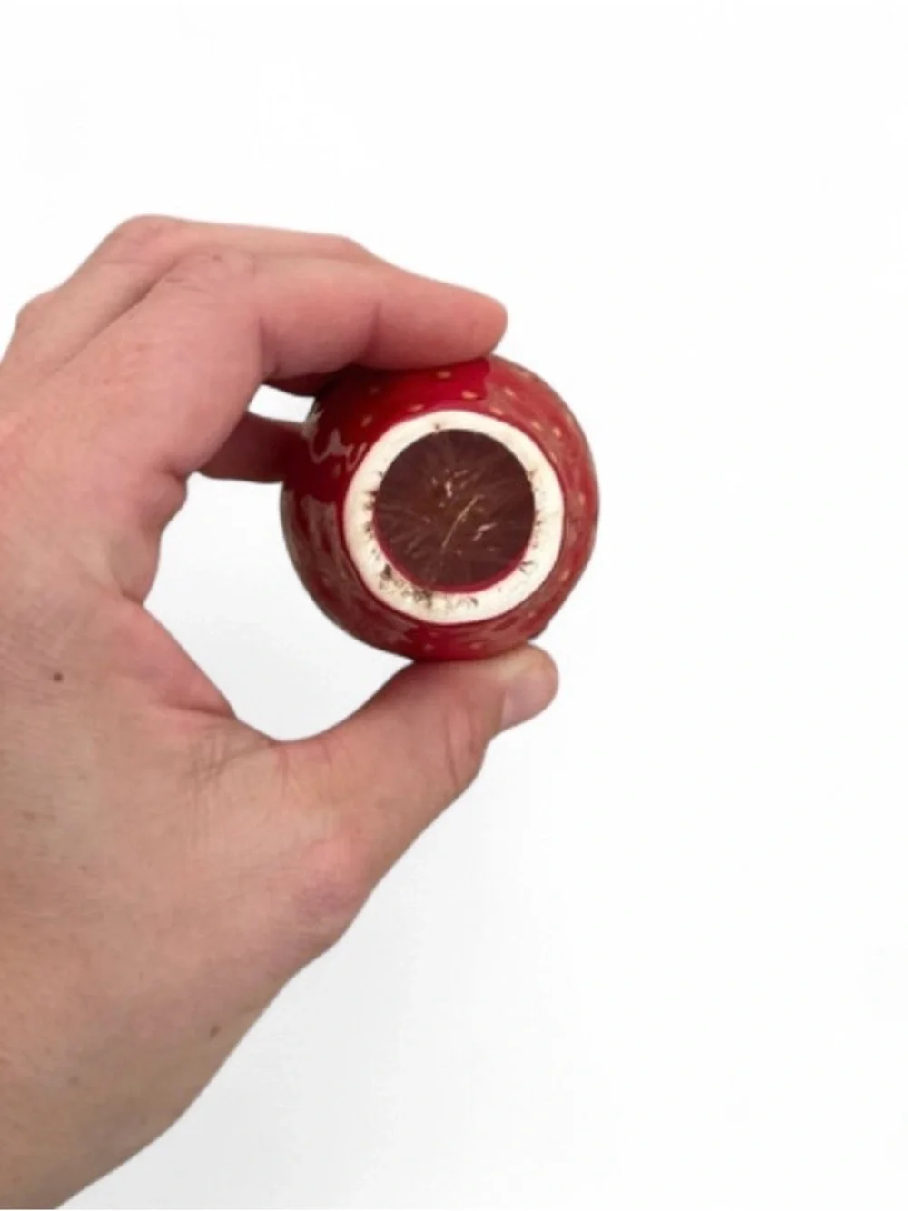 Anthropologie strawberry match stick holder